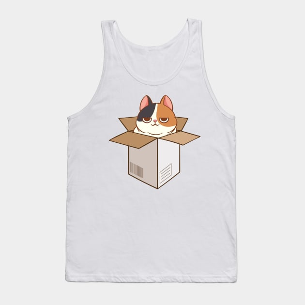 Calico cat in the box Tank Top by tomodaging